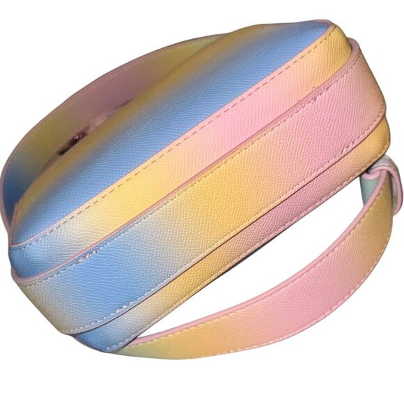 Juicy Couture Rainbow Tie-Dye Jasmine Squared Faux Leather Crossbody Bag & Charm - Picture 9 of 14